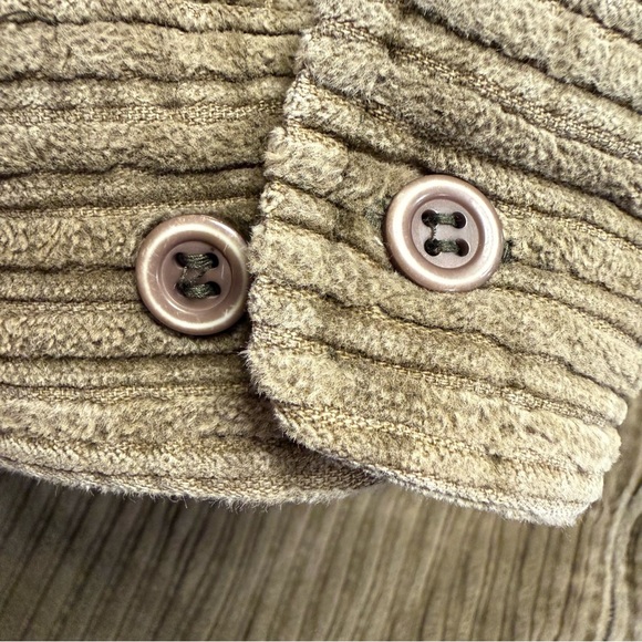 JAB VTG 90s Wide-Wale Zip-up Corduroy Shacket Olive Color Size L 100% Cotton - Picture 10 of 16
